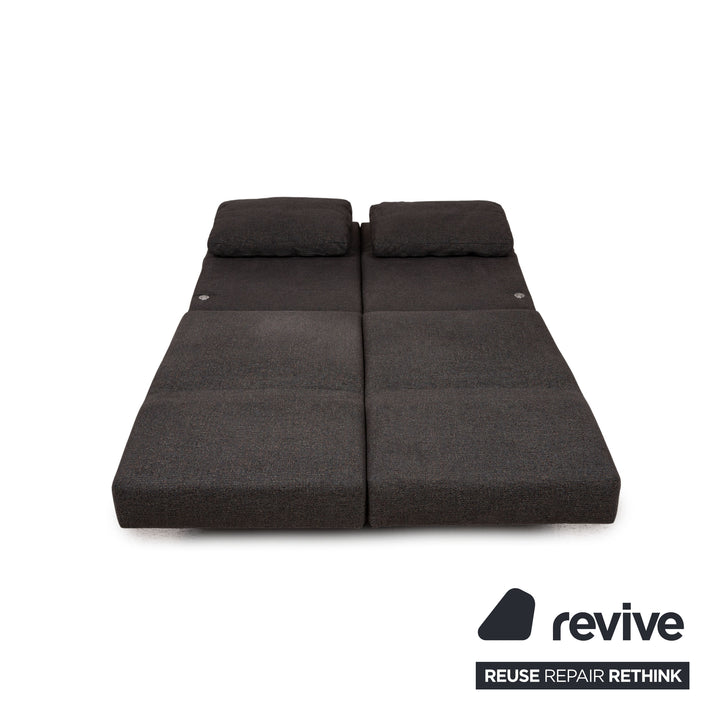Brühl Moule Stoff Sofa Grau Zweisitzer Couch Funktion Schlaffunktion