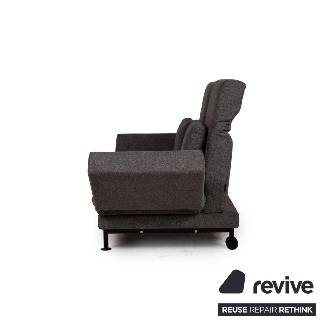 Brühl Moule Stoff Sofa Grau Zweisitzer Couch Funktion Schlaffunktion