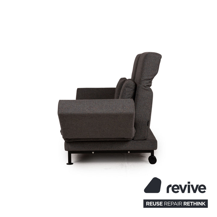 Brühl Moule Stoff Sofa Grau Zweisitzer Couch Funktion Schlaffunktion