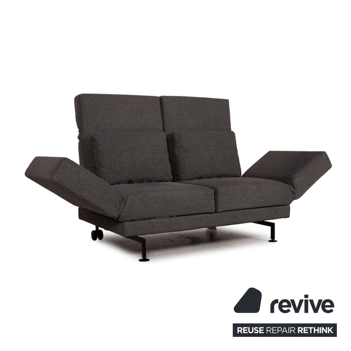 Brühl Moule Stoff Sofa Grau Zweisitzer Couch Funktion Schlaffunktion