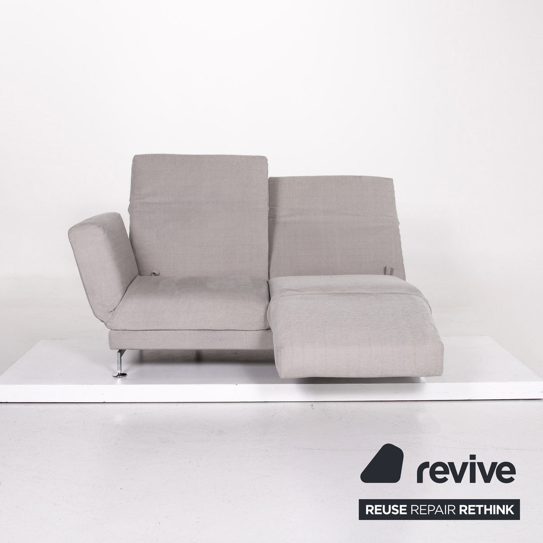 Brühl Moule Stoff Sofa Grau Zweisitzer Couch Funktion Schlaffunktion