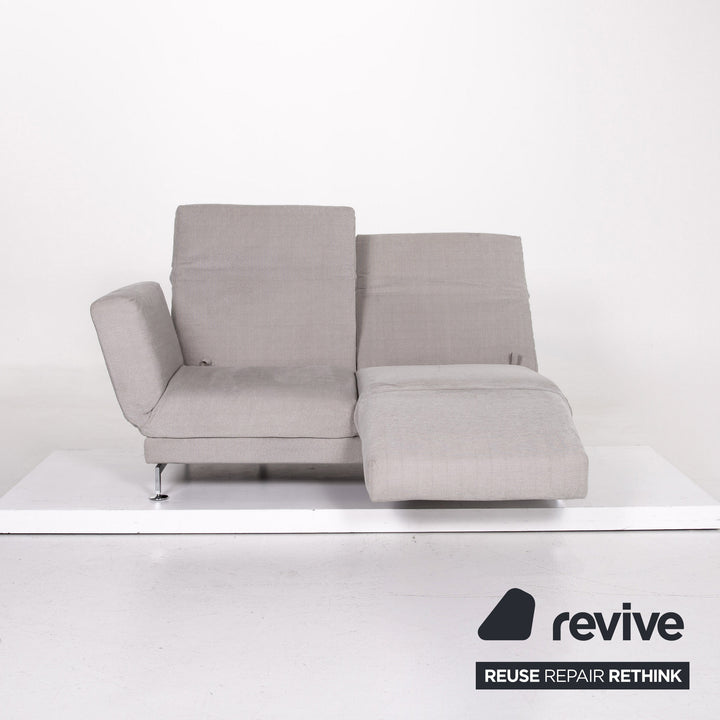 Brühl Moule Stoff Sofa Grau Zweisitzer Couch Funktion Schlaffunktion