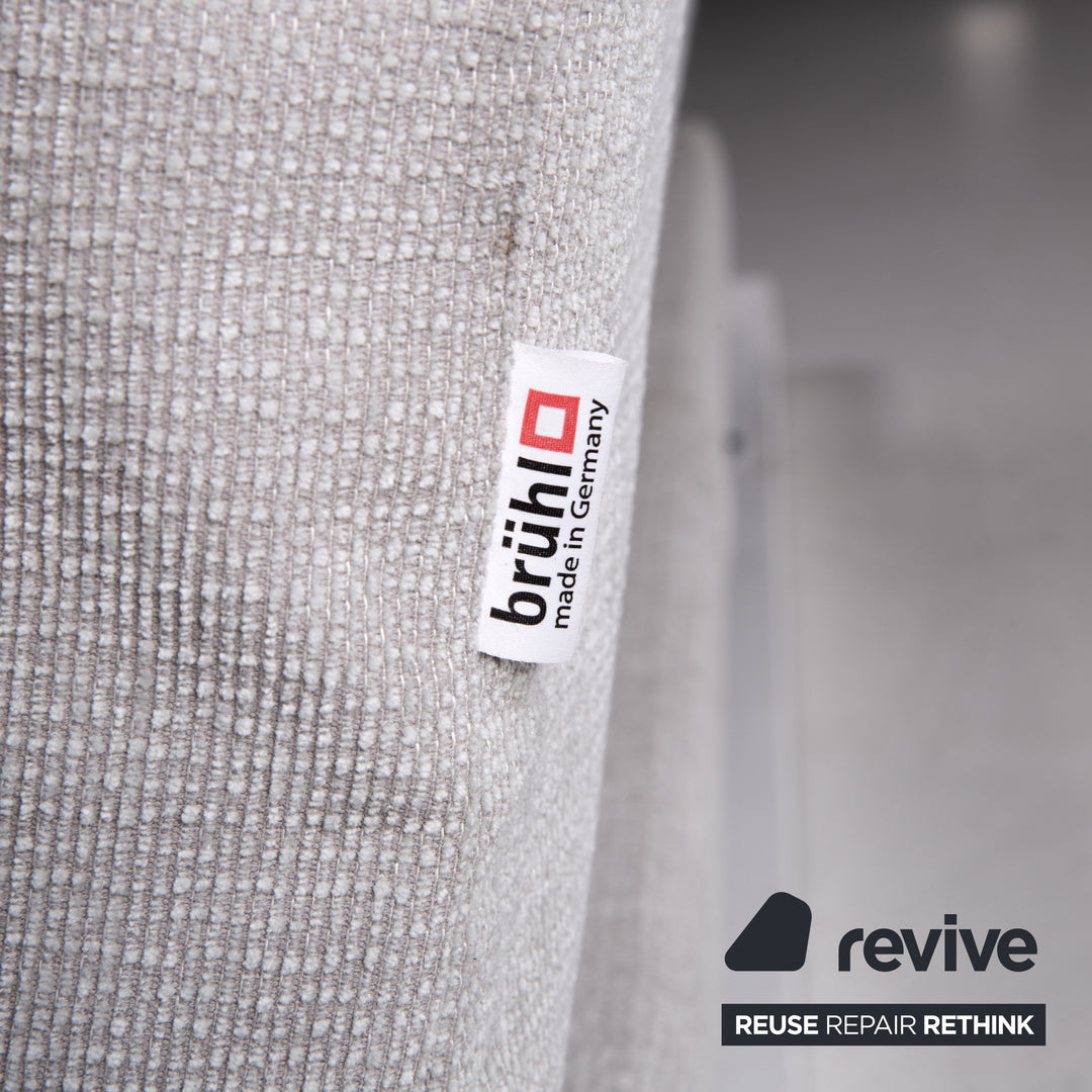 Brühl Moule Stoff Sofa Grau Zweisitzer Couch Funktion Schlaffunktion