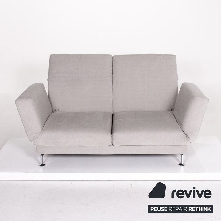 Brühl Moule Stoff Sofa Grau Zweisitzer Couch Funktion Schlaffunktion