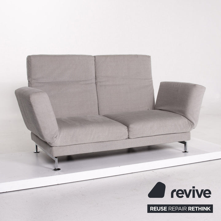 Brühl Moule Stoff Sofa Grau Zweisitzer Couch Funktion Schlaffunktion