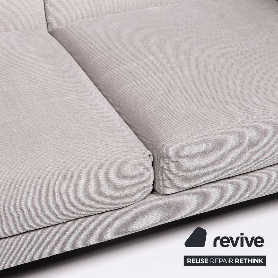 Brühl Moule Stoff Sofa Grau Zweisitzer Couch Funktion Schlaffunktion