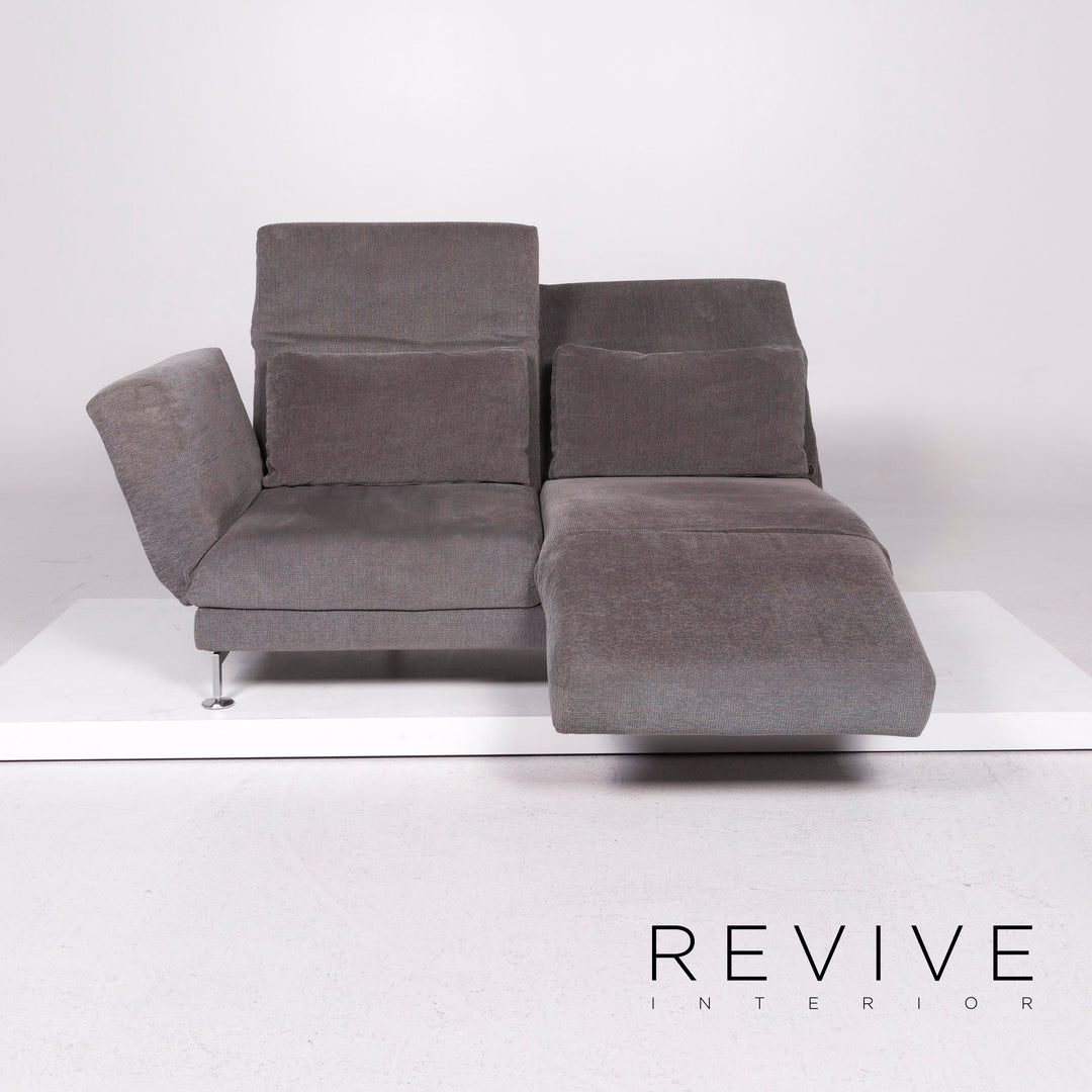 Brühl Moule Stoff Sofa Grau Zweisitzer inkl. Funktion #11428