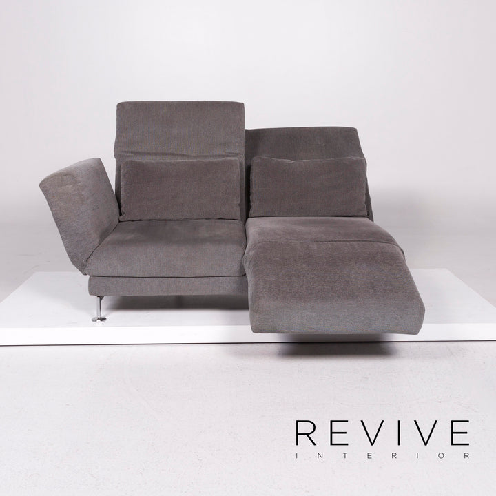 Brühl Moule Stoff Sofa Grau Zweisitzer inkl. Funktion #11428