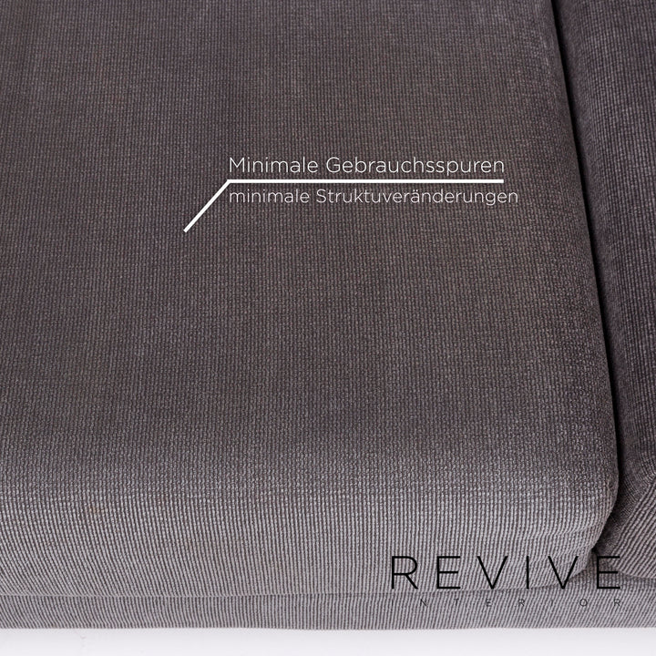 Brühl Moule Stoff Sofa Grau Zweisitzer inkl. Funktion #11428