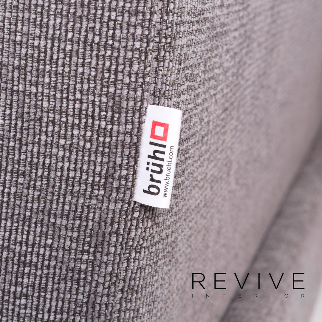 Brühl Moule Stoff Sofa Grau Zweisitzer inkl. Funktion #11428