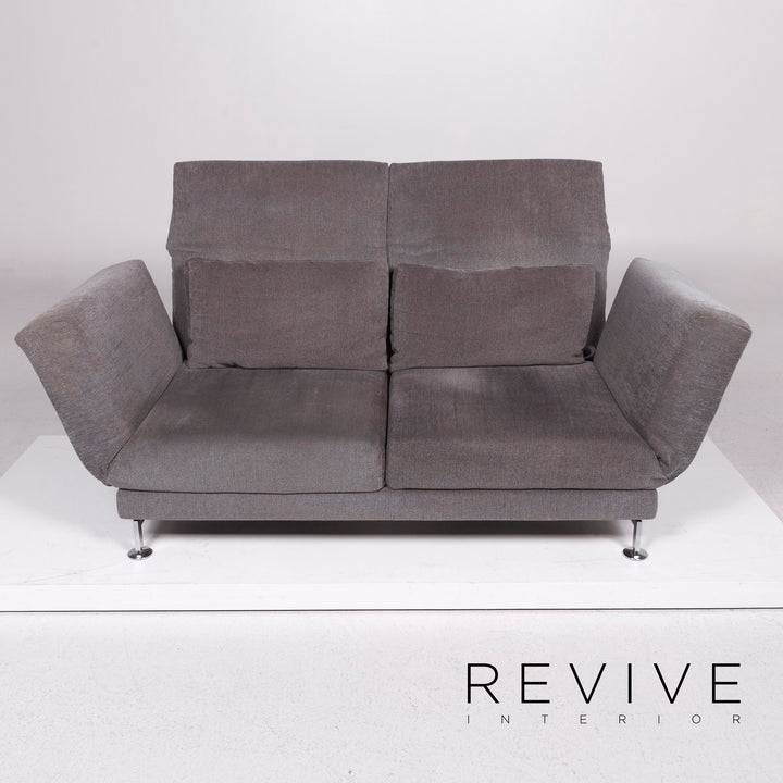 Brühl Moule Stoff Sofa Grau Zweisitzer inkl. Funktion #11428