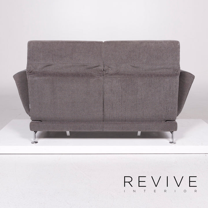 Brühl Moule Stoff Sofa Grau Zweisitzer inkl. Funktion #11428