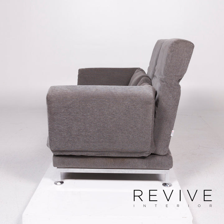 Brühl Moule Stoff Sofa Grau Zweisitzer inkl. Funktion #11428