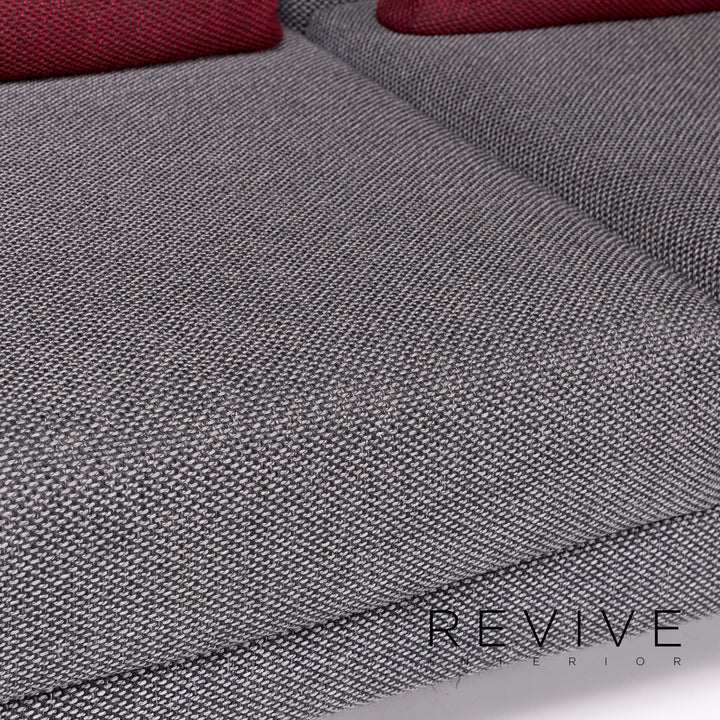 Brühl Moule Stoff Sofa Grau Zweisitzer Relaxfunktion Funktion Couch #10456