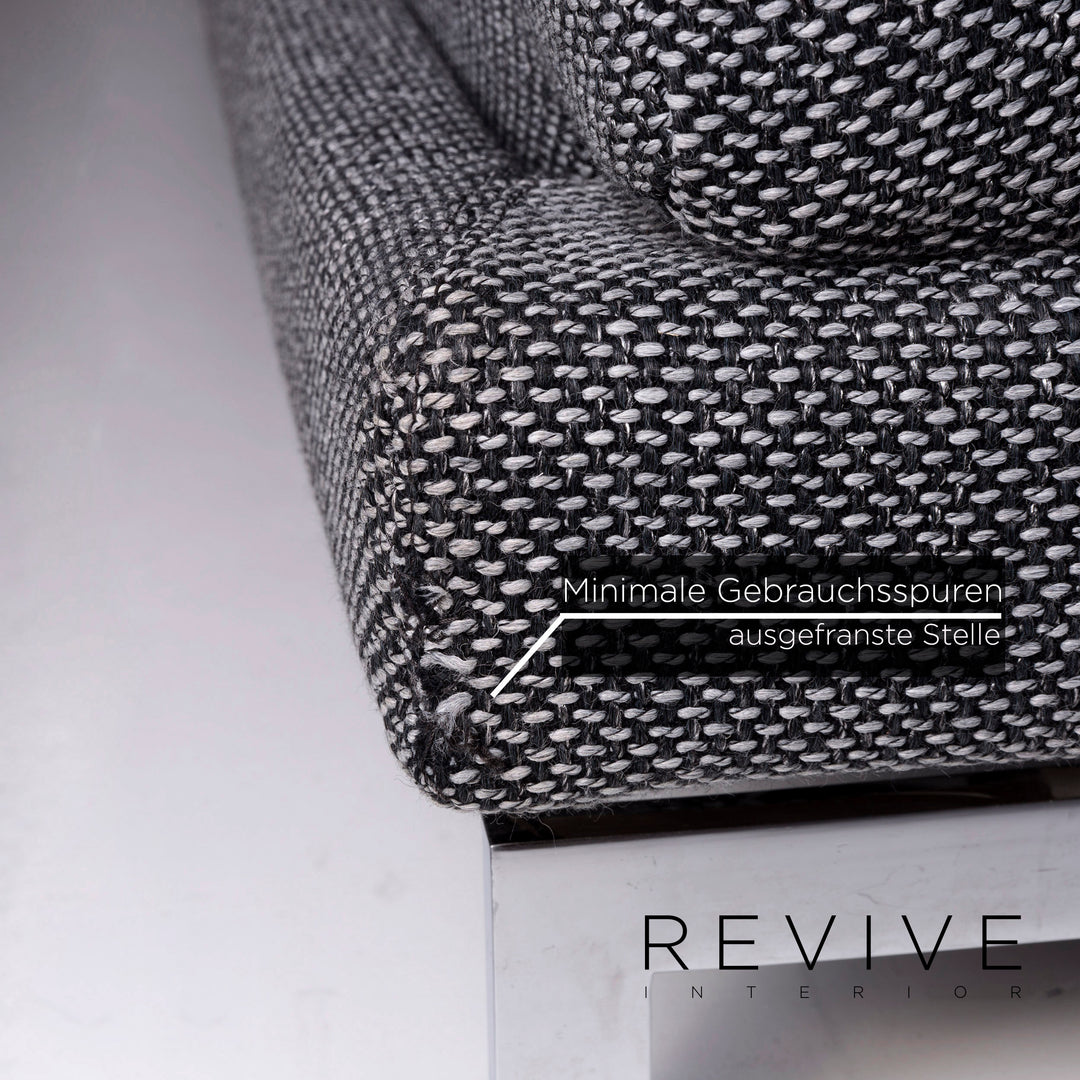 Brühl Moule Stoff Sofa Grau Zweisitzer Relaxfunktion Funktion Couch #10456