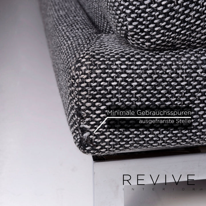 Brühl Moule Stoff Sofa Grau Zweisitzer Relaxfunktion Funktion Couch #10456