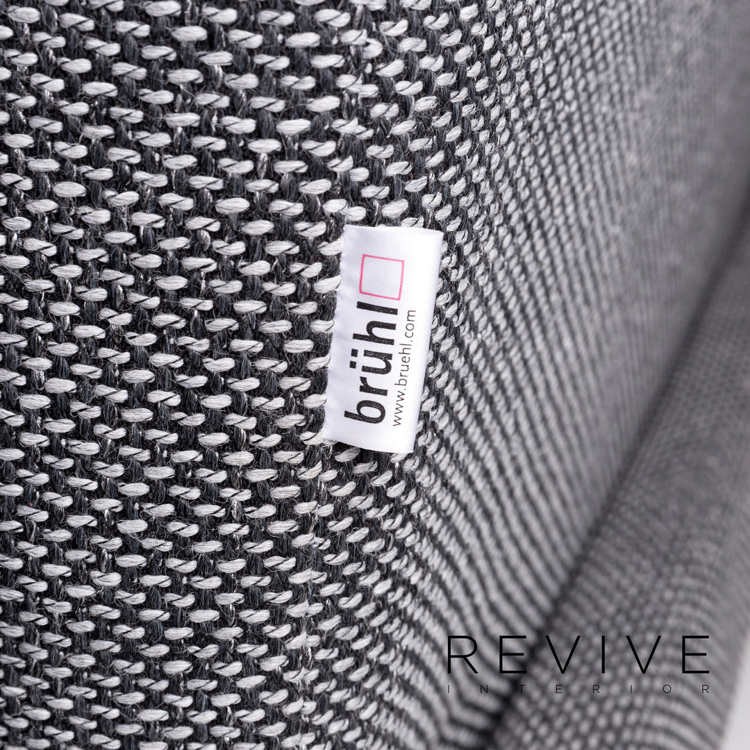 Brühl Moule Stoff Sofa Grau Zweisitzer Relaxfunktion Funktion Couch #10456