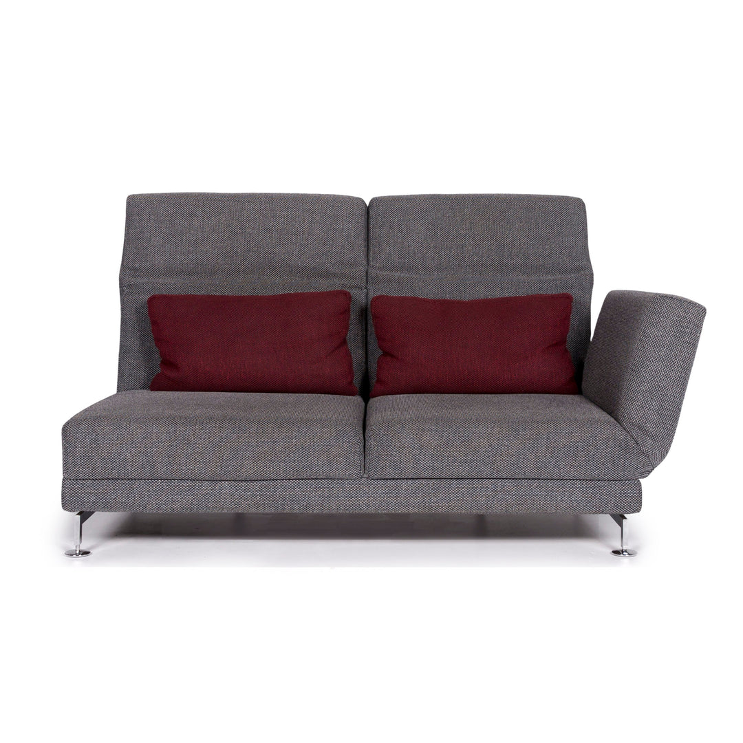Brühl Moule Stoff Sofa Grau Zweisitzer Relaxfunktion Funktion Couch #10456