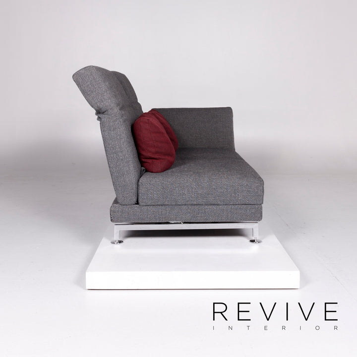 Brühl Moule Stoff Sofa Grau Zweisitzer Relaxfunktion Funktion Couch #10456