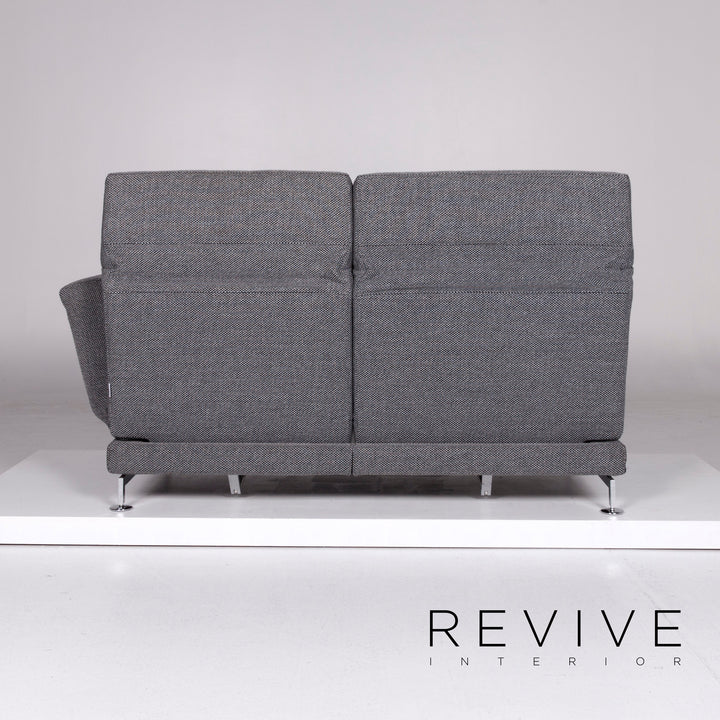Brühl Moule Stoff Sofa Grau Zweisitzer Relaxfunktion Funktion Couch #10456