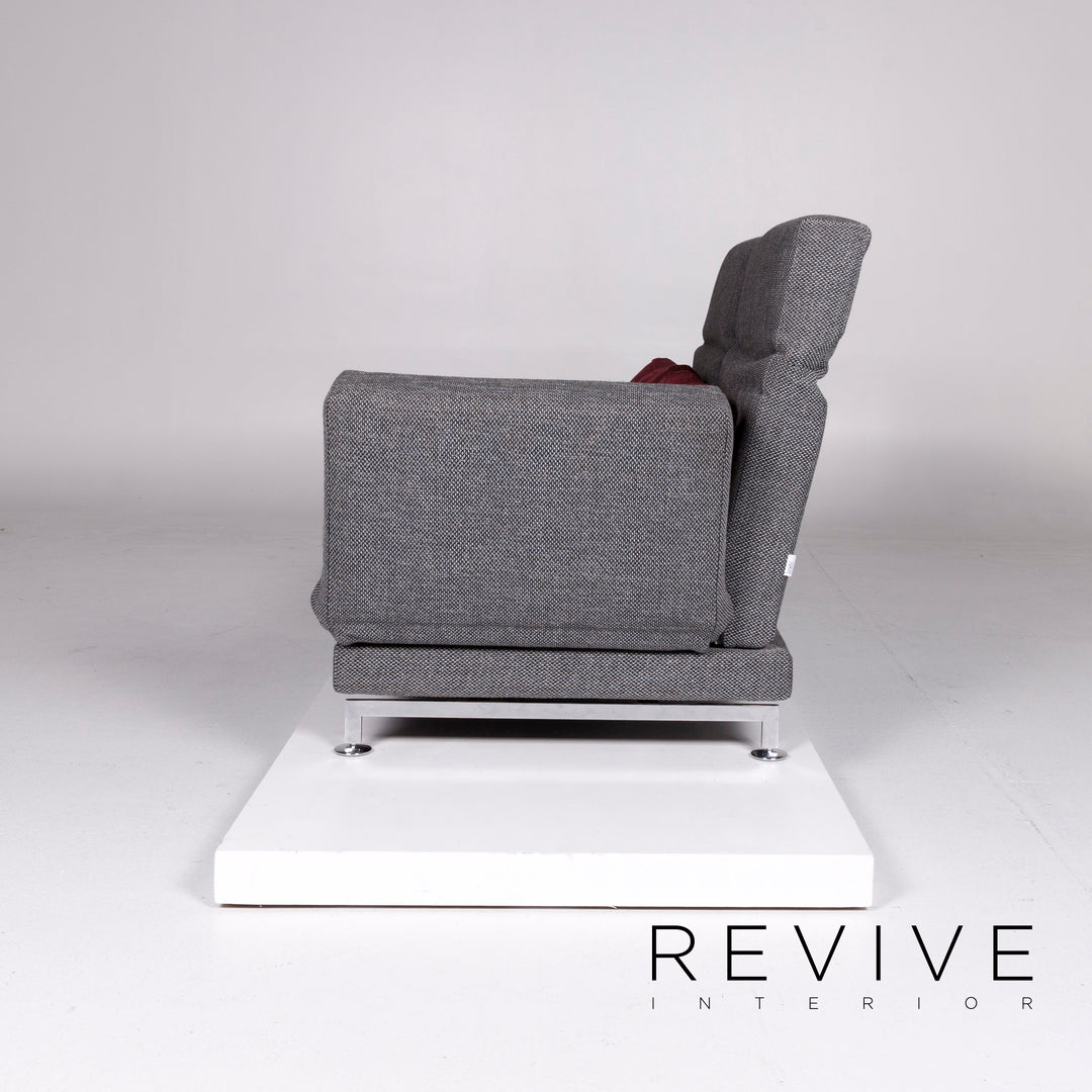 Brühl Moule Stoff Sofa Grau Zweisitzer Relaxfunktion Funktion Couch #10456