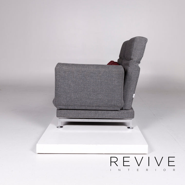 Brühl Moule Stoff Sofa Grau Zweisitzer Relaxfunktion Funktion Couch #10456