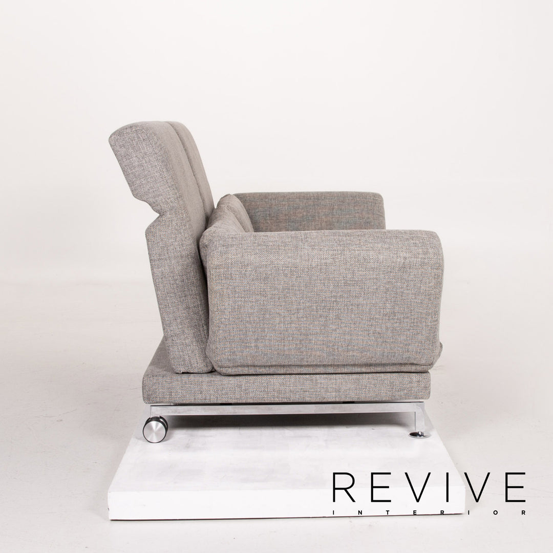 Brühl Moule Stoff Sofa Grau Zweisitzer Relaxfunktion Schlafsofa Schlaffunktion Funktion #14204