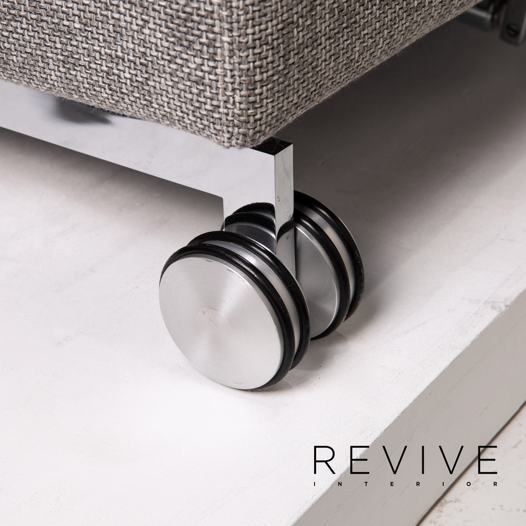 Brühl Moule Stoff Sofa Grau Zweisitzer Relaxfunktion Schlafsofa Schlaffunktion Funktion #14204