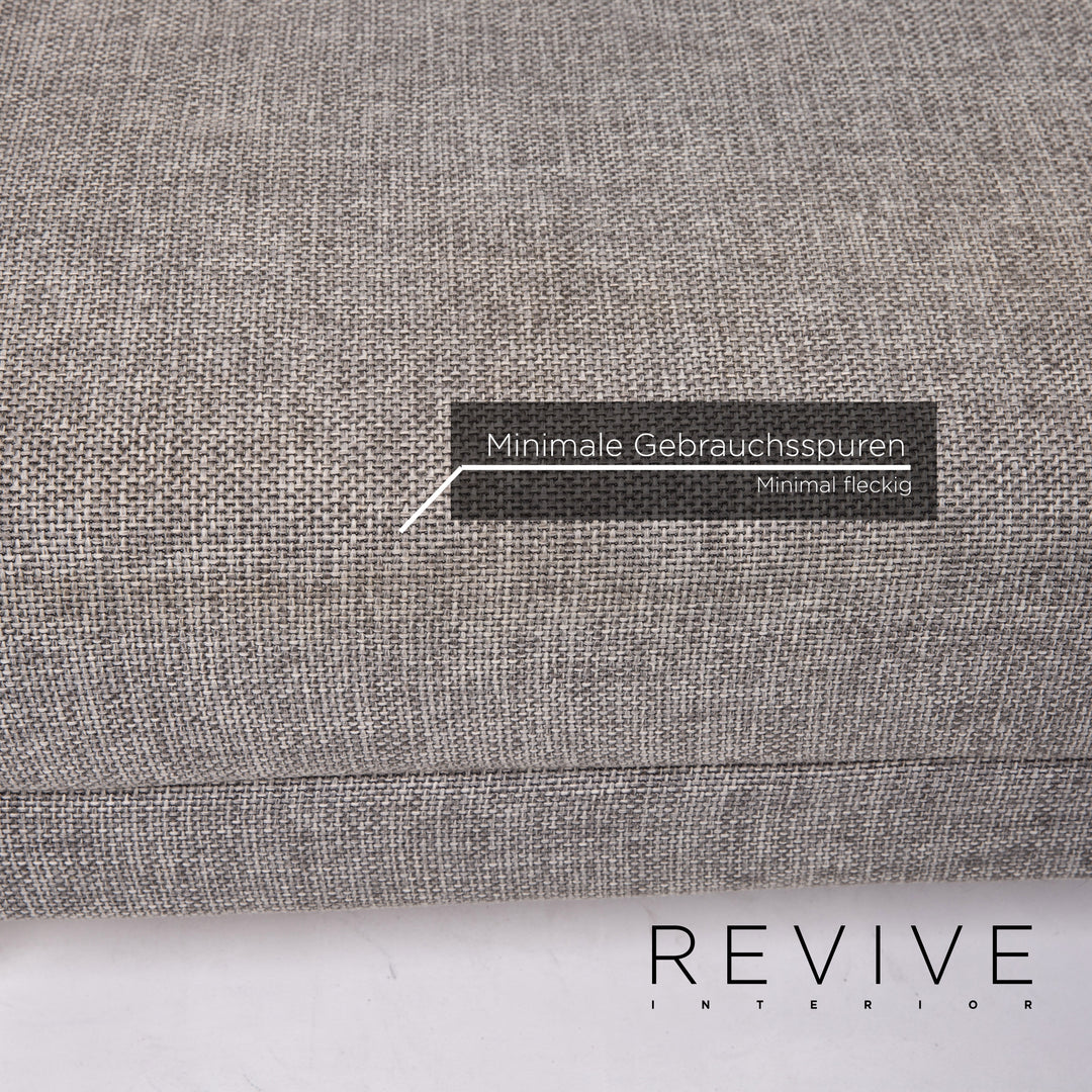 Brühl Moule Stoff Sofa Grau Zweisitzer Relaxfunktion Schlafsofa Schlaffunktion Funktion #14204