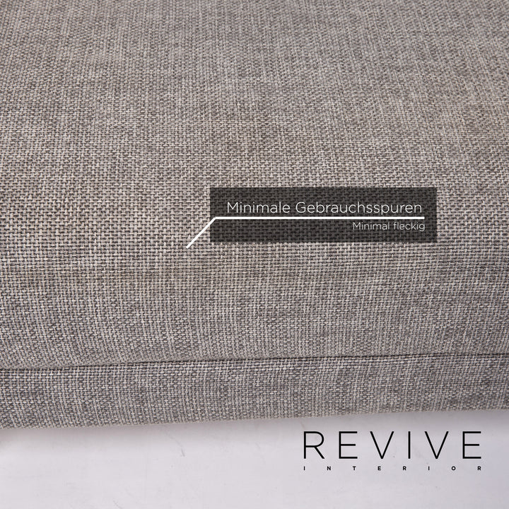 Brühl Moule Stoff Sofa Grau Zweisitzer Relaxfunktion Schlafsofa Schlaffunktion Funktion #14204