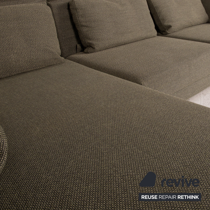 Brühl Moule Stoff Sofa Grün Ecksofa Couch Funktion Relaxfunktion