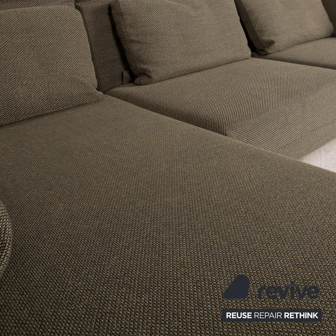 Brühl Moule Stoff Sofa Grün Ecksofa Couch Funktion Relaxfunktion