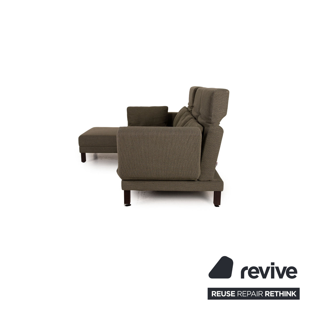 Brühl Moule Stoff Sofa Grün Ecksofa Couch Funktion Relaxfunktion