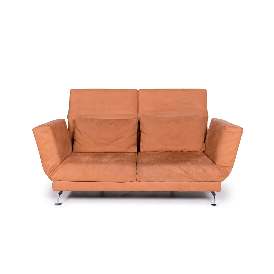 Brühl Moule Stoff Sofa Rot Zweisitzer Relaxfunktion Funktion Neubezug