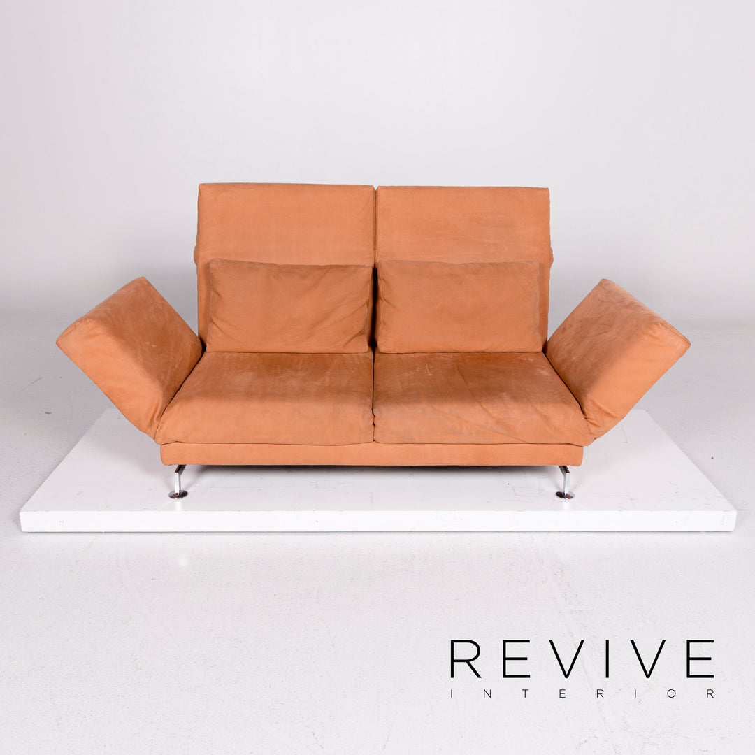 Brühl Moule Stoff Sofa Rot Zweisitzer Relaxfunktion Funktion Neubezug