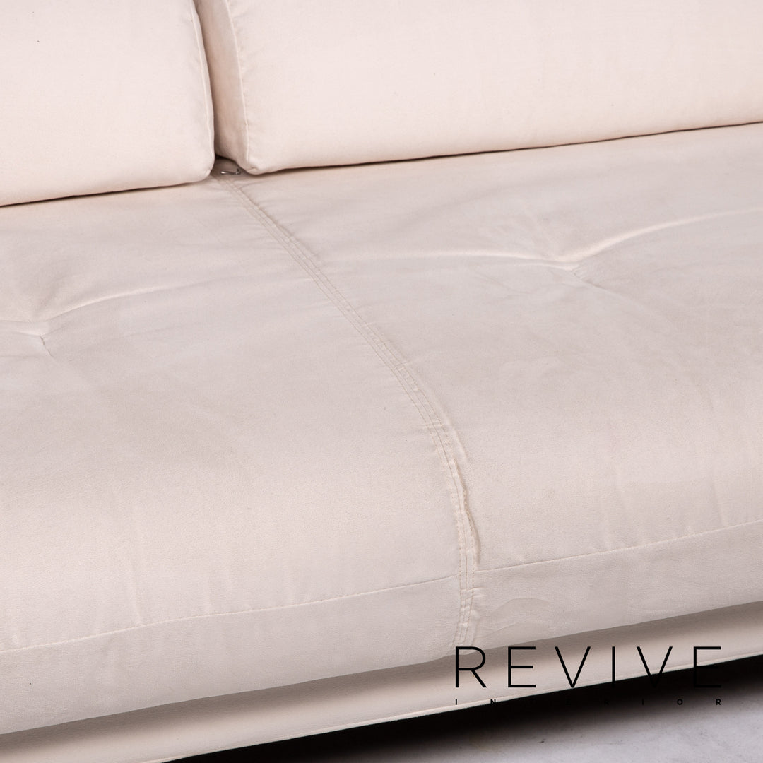 Brühl & Sippold Quint Stoff Schlafsofa Creme Zweisitzer Funktion Schlaffunktion Sofa Couch #