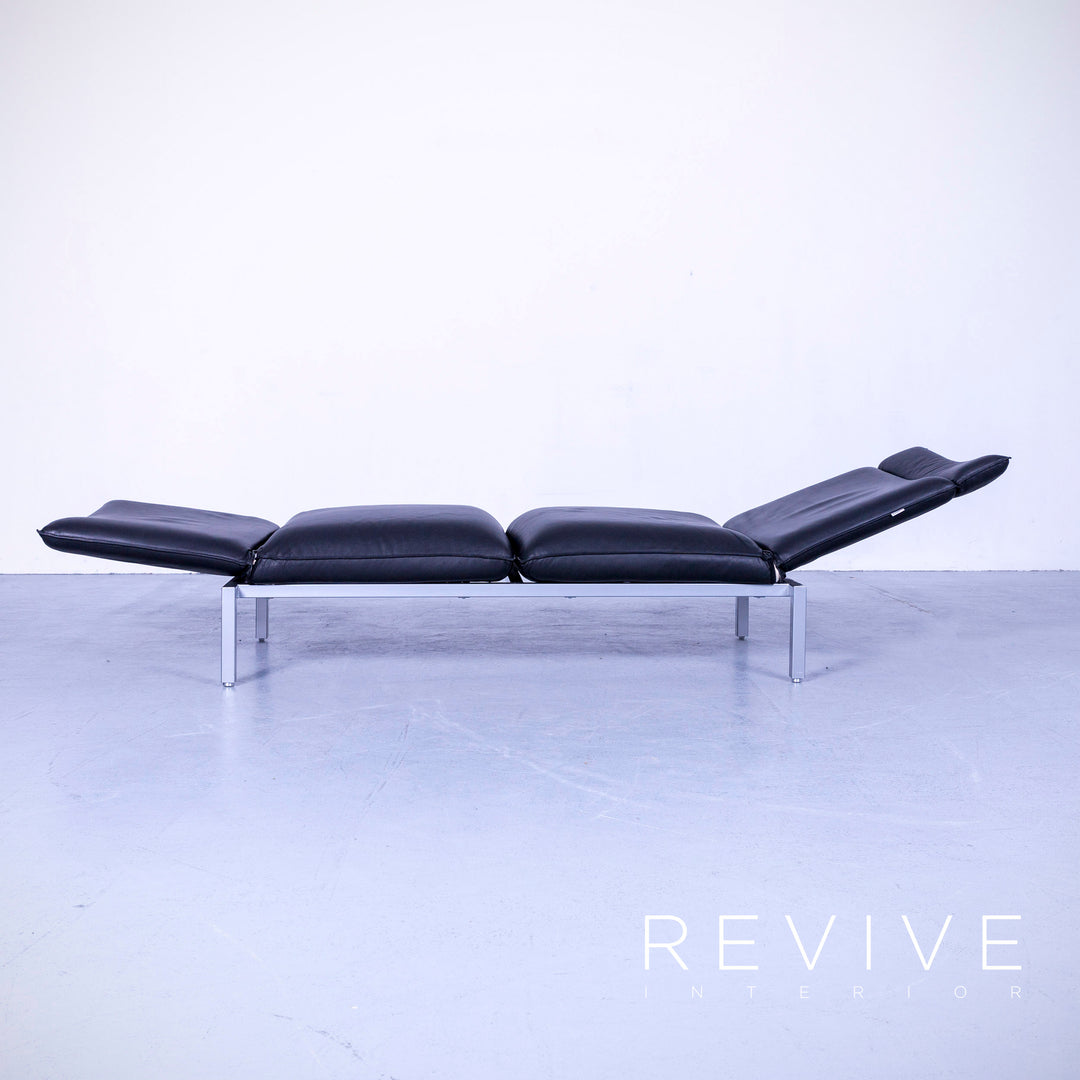 Brühl Roro Designer Leder Liege Schwarz Einsitzer Sessel Couch Echtleder Funktion #5310