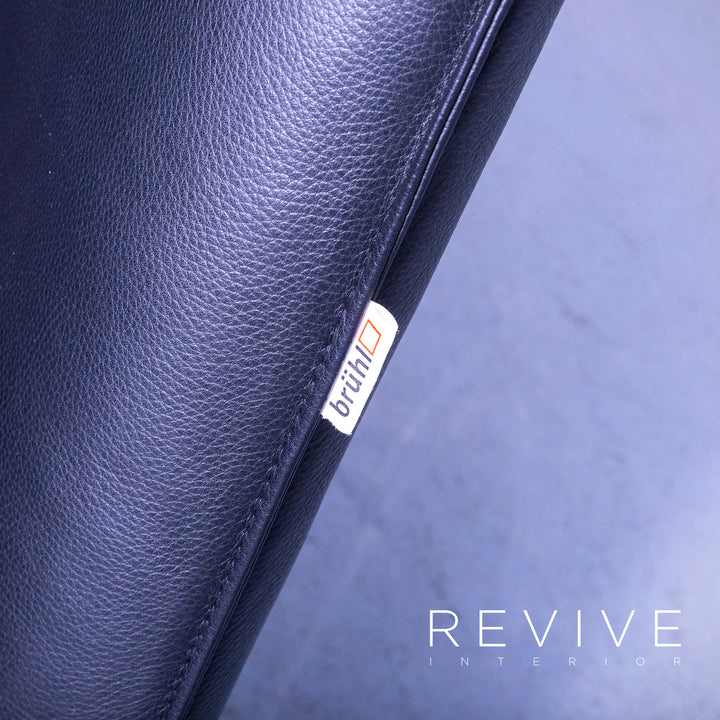 Brühl Roro Designer Leder Liege Schwarz Einsitzer Sessel Couch Echtleder Funktion #5310