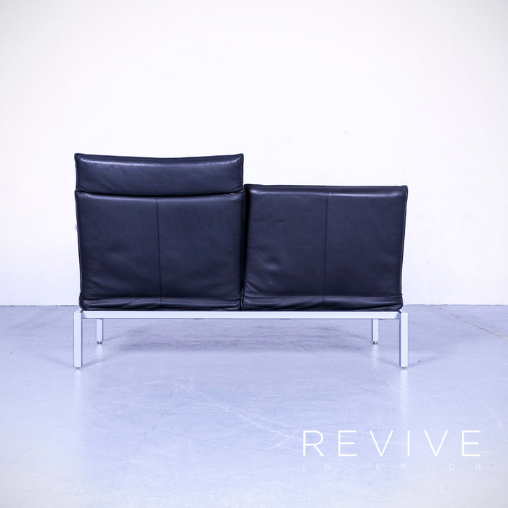 Brühl Roro Designer Leder Liege Schwarz Einsitzer Sessel Couch Echtleder Funktion #5310