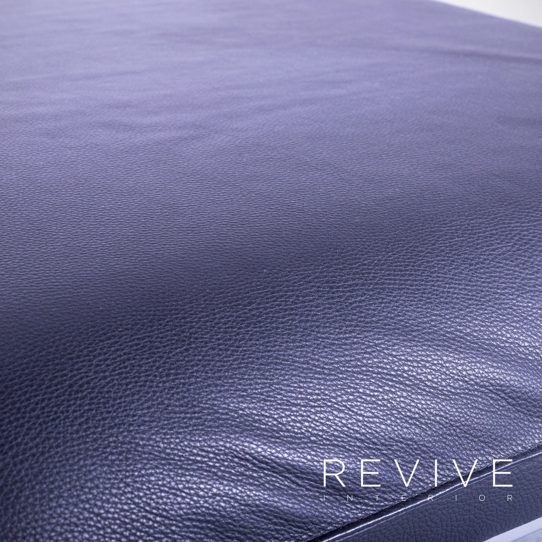 Brühl Roro Designer Leder Liege Schwarz Einsitzer Sofa Echtleder Funktion #5471