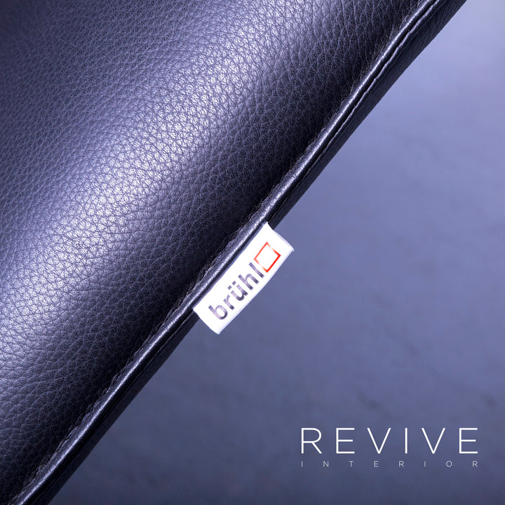 Brühl Roro Designer Leder Liege Schwarz Einsitzer Sofa Echtleder Funktion #5471