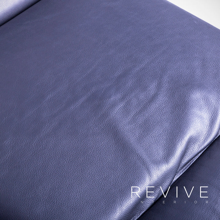 Brühl Roro Designer Leder Liege Schwarz Einsitzer Sofa Echtleder Funktion #5471