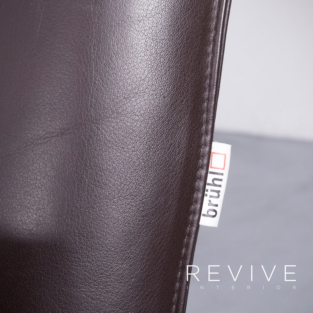 Brühl Roro Designer Leder Sofa Braun Echtleder Ecksofa Couch #6621