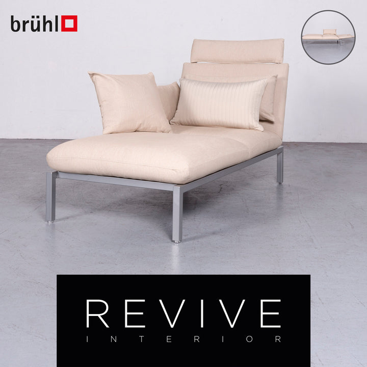 Brühl Roro Designer Stoff Liege Beige Couch Funktion #6964