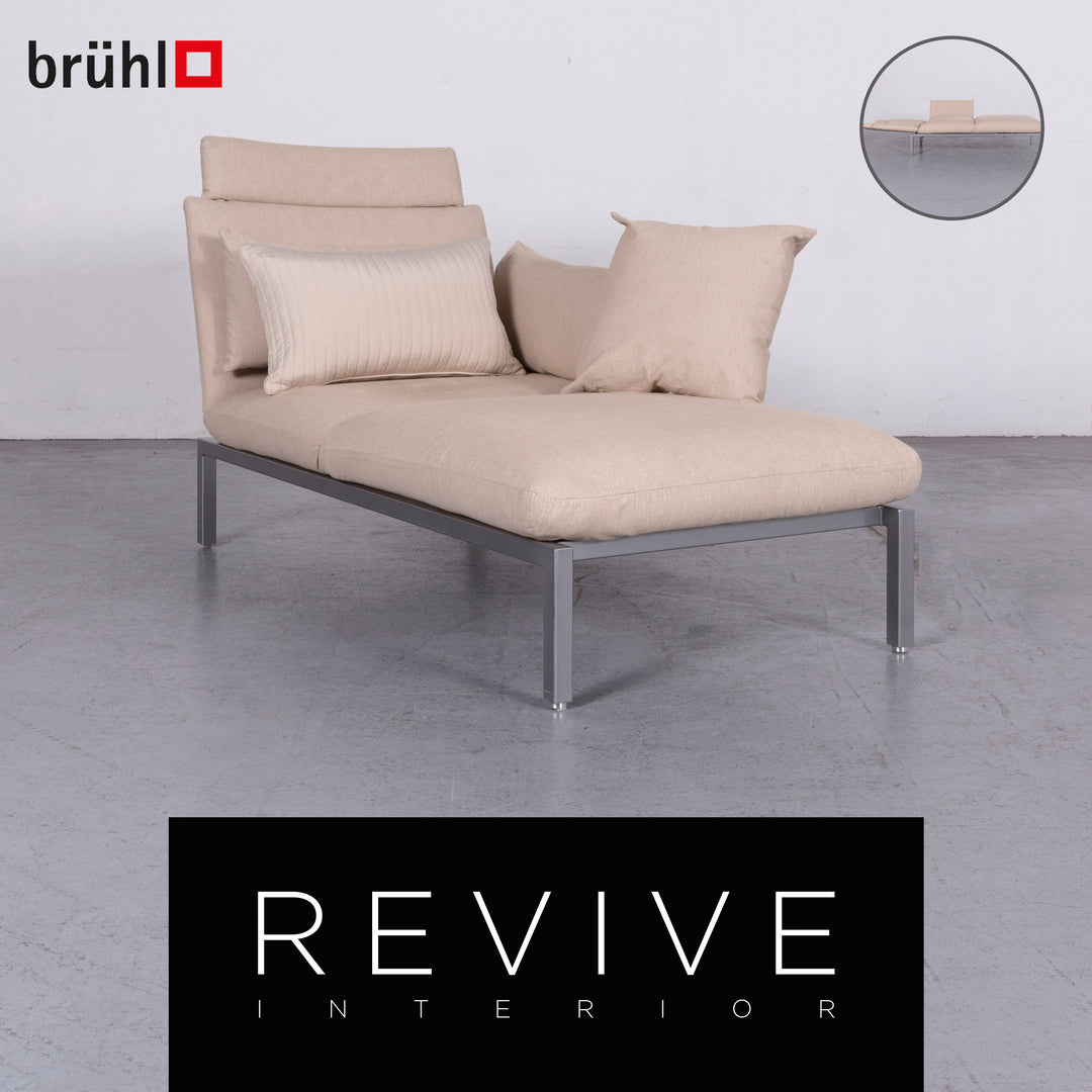 Brühl Roro Designer Stoff Liege Beige Couch Funktion #6965