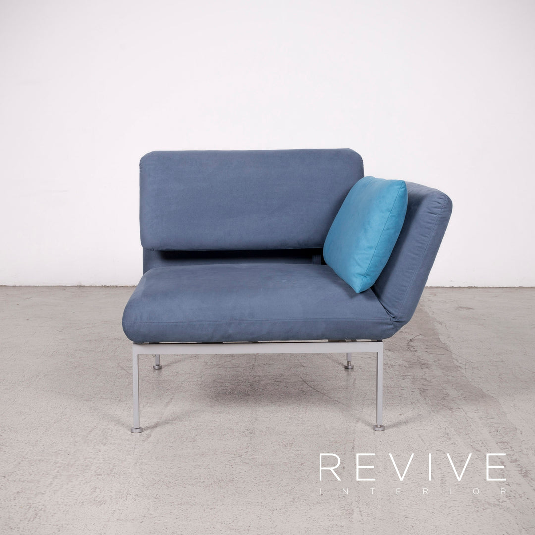 Brühl Roro Designer Stoff Sessel Blau Stuhl Funktion Liege #7980