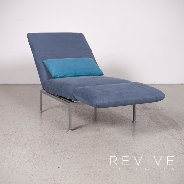 Brühl Roro Designer Stoff Sessel Blau Stuhl Funktion Liege #7980