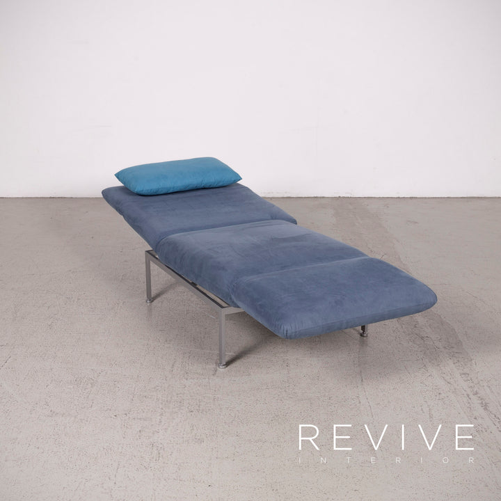 Brühl Roro Designer Stoff Sessel Blau Stuhl Funktion Liege #7980