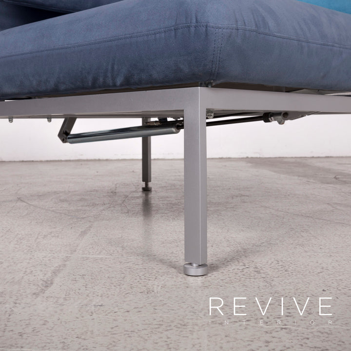 Brühl Roro Designer Stoff Sessel Blau Stuhl Funktion Liege #7980