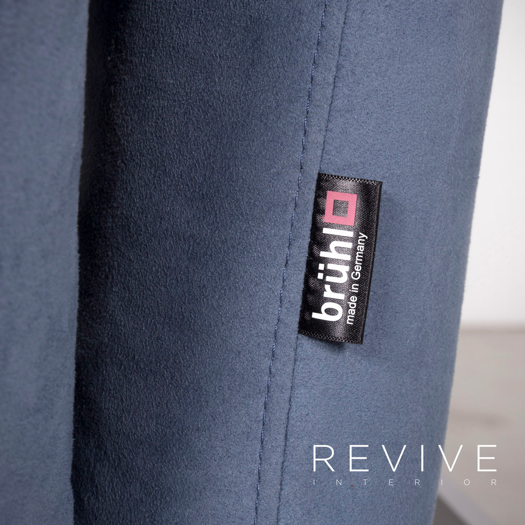 Brühl Roro Designer Stoff Sessel Blau Stuhl Funktion Liege #7980